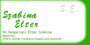 szabina elter business card